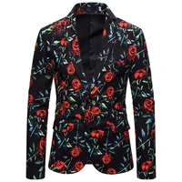 2021 new brand mens printed casual blazers autumn spring fashion slim suit jacket men blazer clothing vetement homme s 2xl