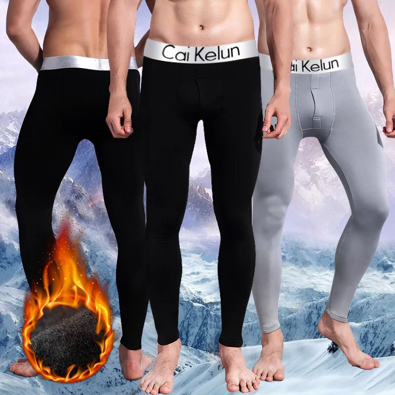 Men's Winter Thermal Underwear Male Sleepwear Pants Long Trousers pijama hombre sleep bottoms Tights Thermo Strumpfhose pantalon