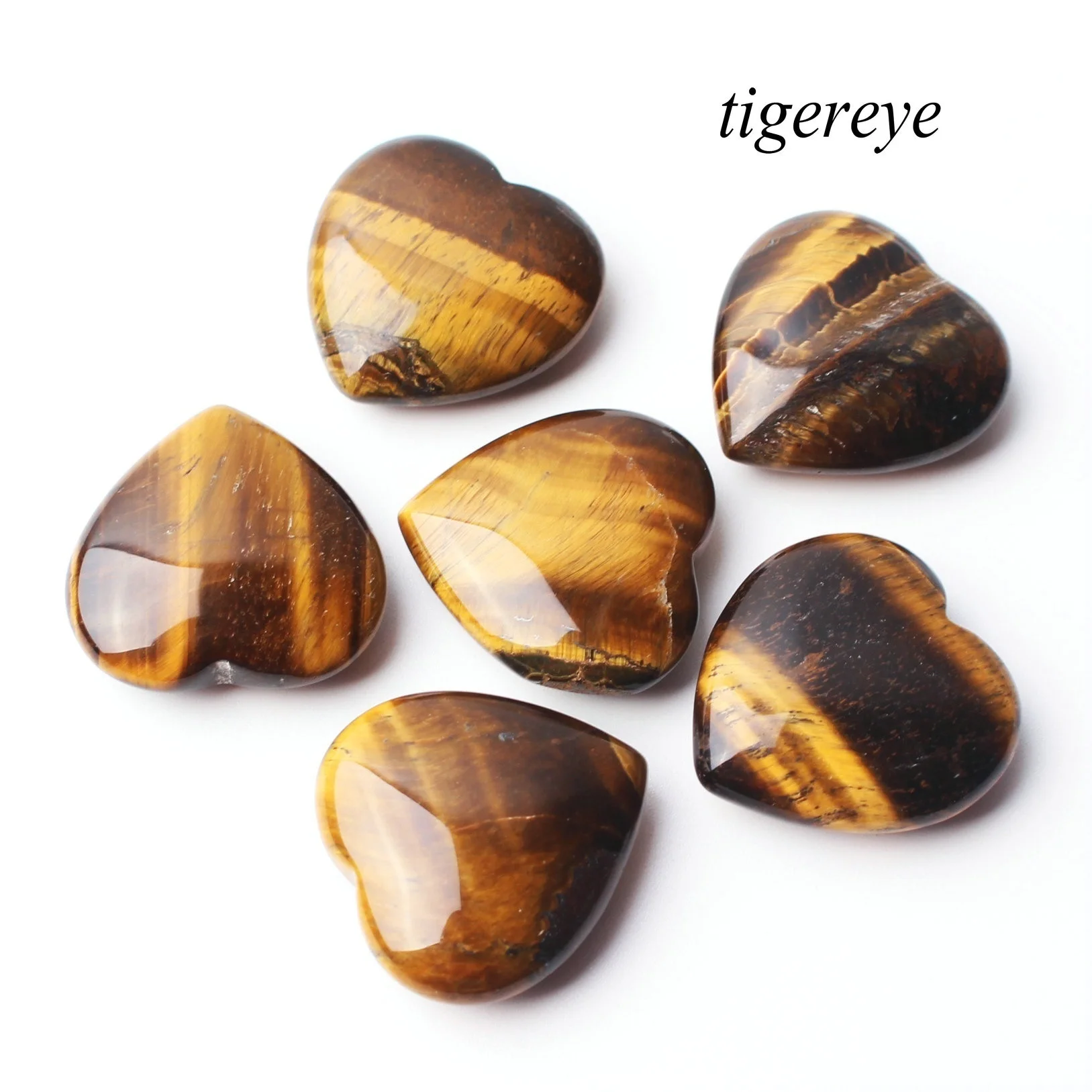 1 шт. подвеска в форме сердца из натурального хрусталя тигровый глаз камень