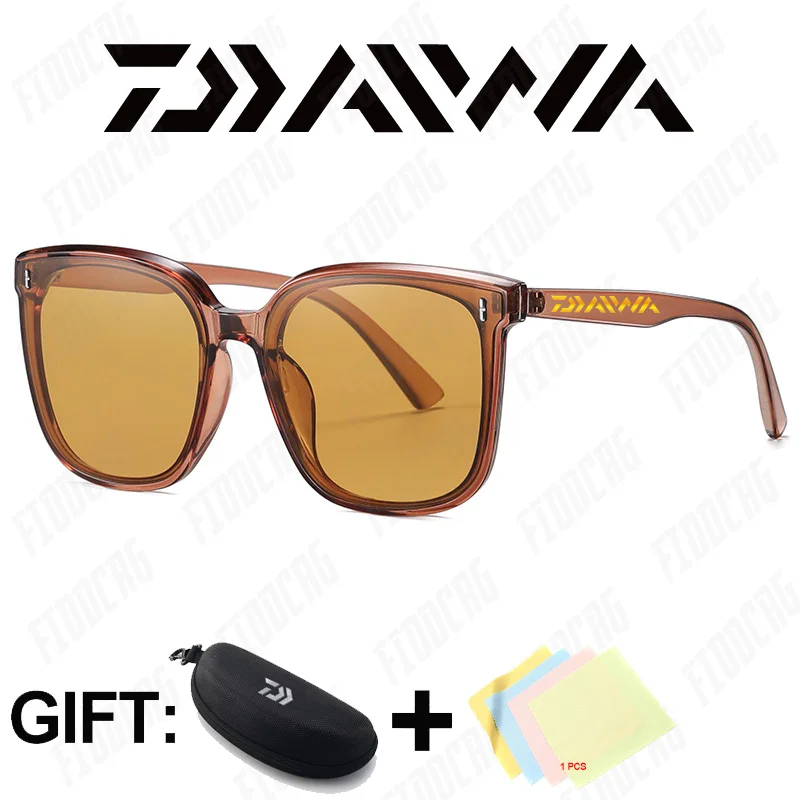 

2021 New DAIWA Fishing Fashion Polarized Sunglasses Men Square Frame Male Sun Glasses Fishing Driving Sun Glasses UV400