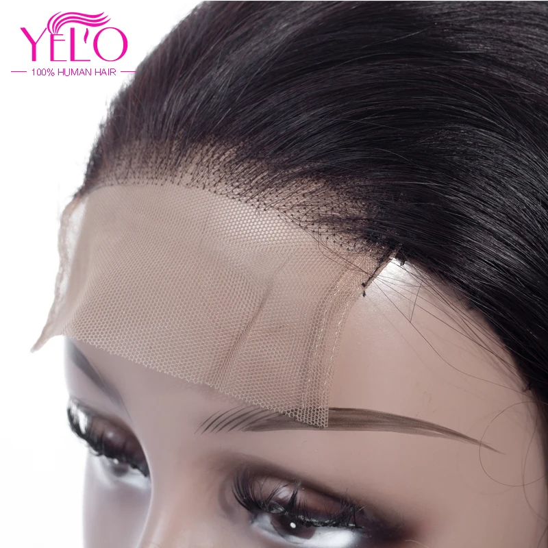

YELO 4x4 Lace Closure Wig Human Hair Lace Wigs Straight Wigs for Woman Brazilian Remy Hair 150 Density