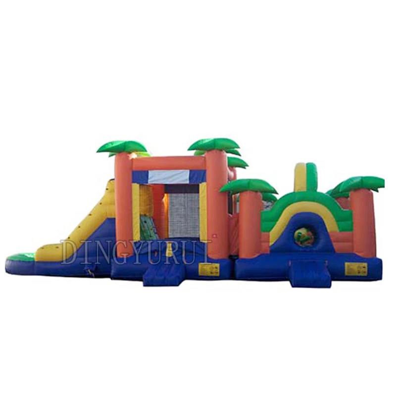 3 в одном надувная игра комбо ПВХ материал горка и препятствия для продажи | Спорт