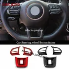 Для MG ZS HS GS GT 3 6 MG3 MG6 аксессуары ABS углеродное волокнокрасная кнопка рулевого колеса автомобиля Наклейка украшение автостайлинг