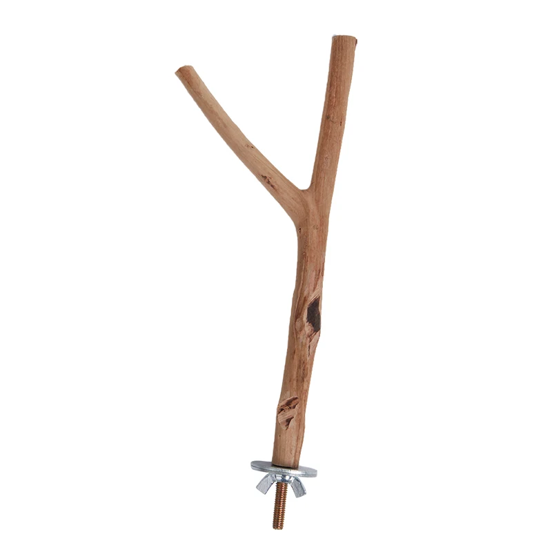 

20cm Pet Parrot Bird Standing Stick Wood Pole Bird Cockatiel Parakeet Perches Bite Claw Grinding Toy Bird Cage Accessories