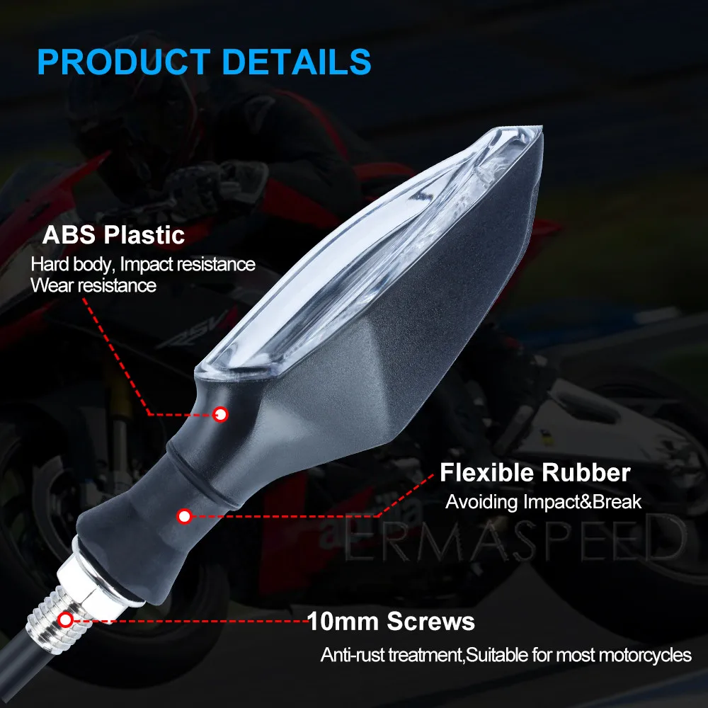 4 шт./компл. Универсальный светодиодный указатель поворота для мотоцикла