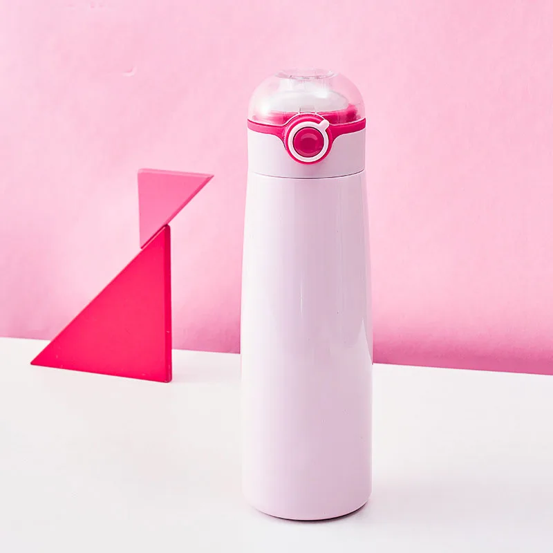 Термос с крышкой на кнопке 400 мл портативный термос из нержавеющей стали