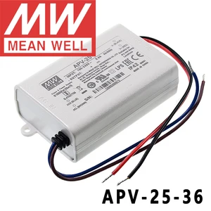 Оригинал Mean Well APV-25-36 meanwell 36V/0.7A конструкция постоянного напряжения 25, 2 W одиночный выход LED Импульсный источник питания