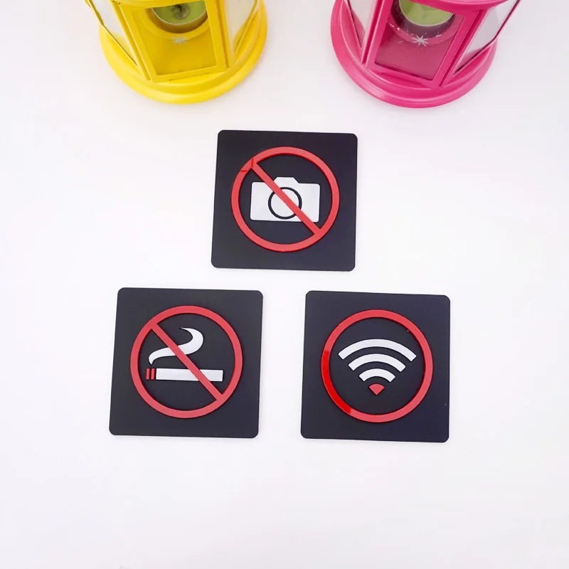 Логотип Black Ban Wi Fi вывеска без дыма фото индикатор для публичного магазина 3D