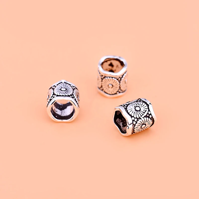 Серебро 925 пробы тайские серебряные Ретро бусины в форме цветка виде ведра