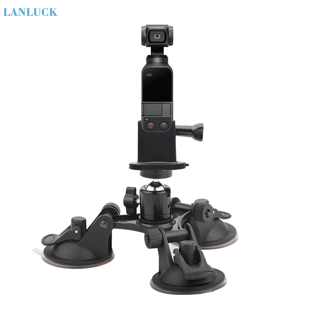 

Для DJI Osmo Карманный автомобильный держатель на присоске Крепление камеры стабилизатор аксессуар с алюминиевым модулем расширения адаптер ...