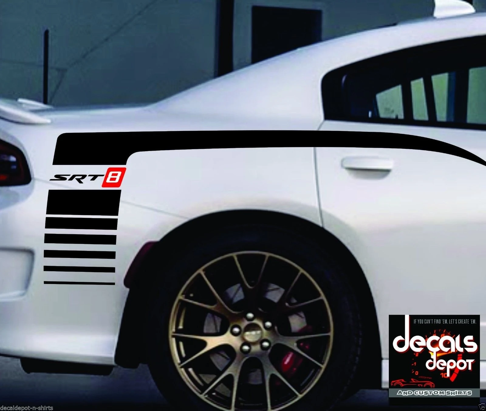 

Для (2 шт.) подходит для любого зарядного устройства DODGE, 8 четверти Панель Виниловые наклейки полосы