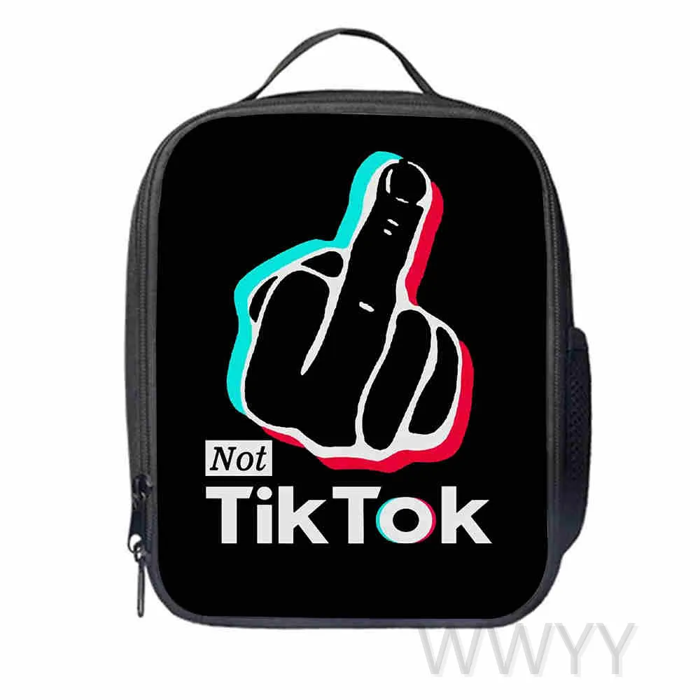 Сумка для ланча Tik Tok с мультяшным принтом мальчиков и девочек портативная