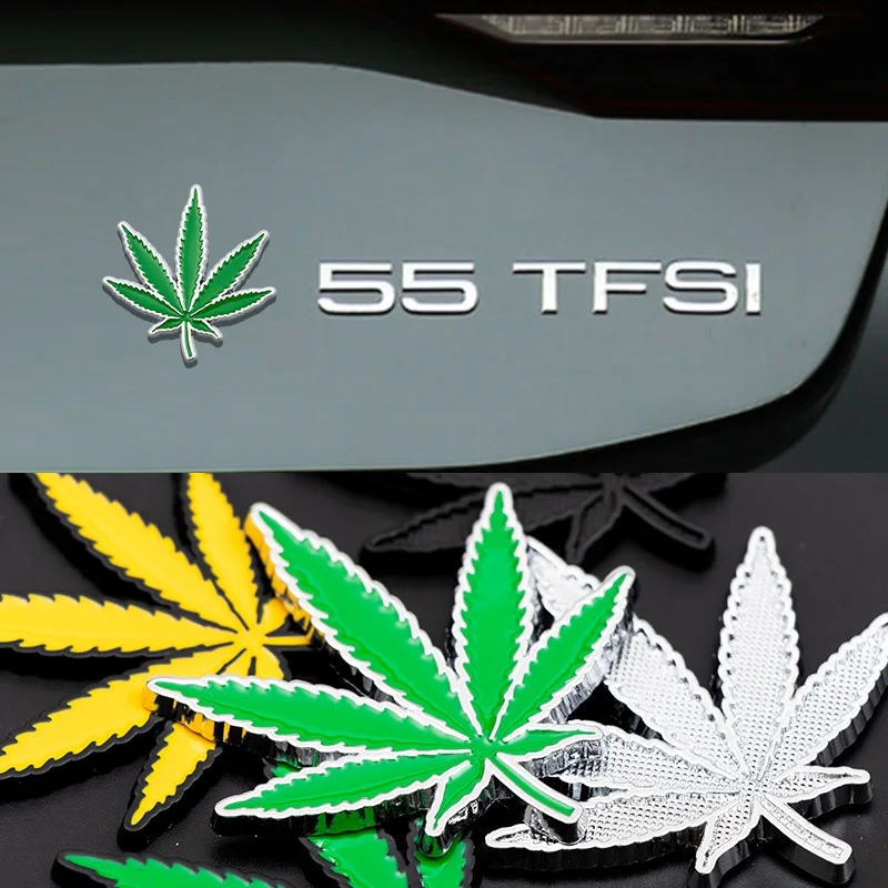 

Автомобильные 3D металлические наклейки и наклейки в виде кленового листа для Mazda, Toyota, Honda, Nissan, Alfa Romeo, Audi, VW, эмблема кузова багажника, значок, ...