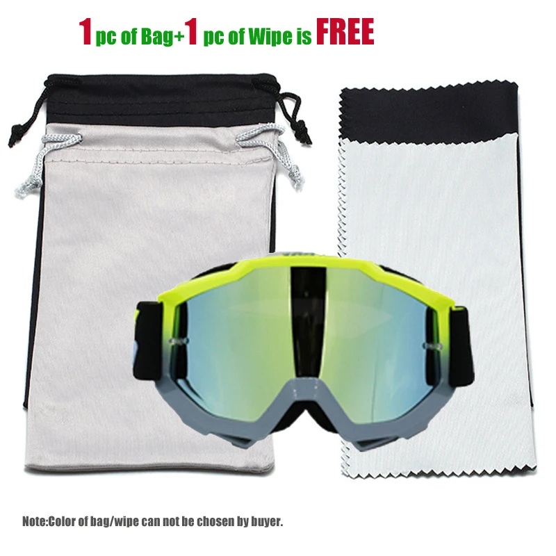 LOBINA MOTOR Motorcycle Sunglasses Moto Cross Goggles of Off-Road Dirtbike ATV MTB Cycling Men Women Out-Door Helmet FREE Bag