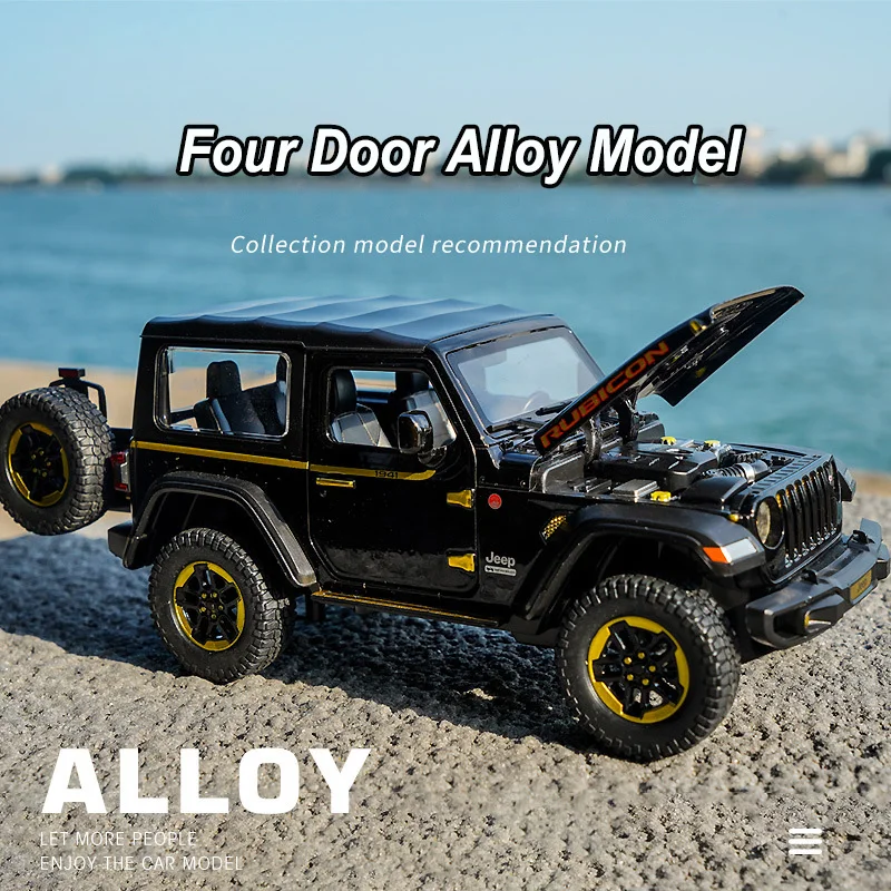 Модель автомобиля 1:20 Jeep Wrangler модель внедорожника из сплава Рубикон литой
