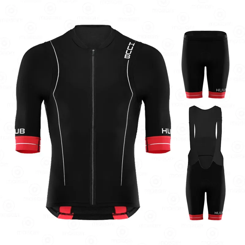 

2021 Summer Team Cycling Jersey Bike Cycling Clothing Suits Ropa Ciclismo Bicycle Wear Clothes Bib Shorts Sets HUUB