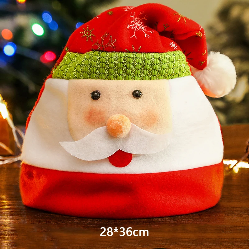 

Christmas Hat Snowman ElK Santa Claus Hats For Kids Children Adult Xmas Gift Decoration New Year Navidad Cap