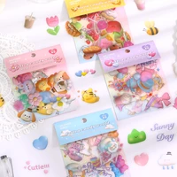 40pcs marshmallow 3d effect stickers aesthetic ins cute animal fruit scrapbook diy phone case water cup waterproof deco stickers