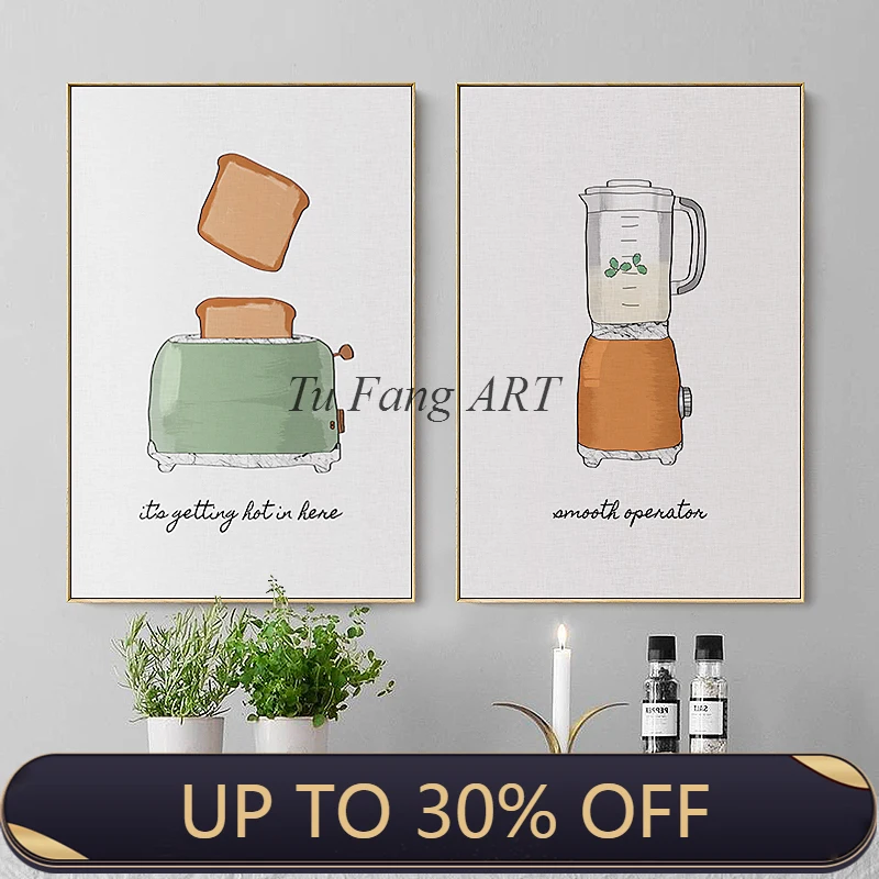 

Nordic Style Canvas Painting Wall Art Paintings Cafe Decor Poster Restaurant Pictures Cartoon Posters and Prints Room Decor
