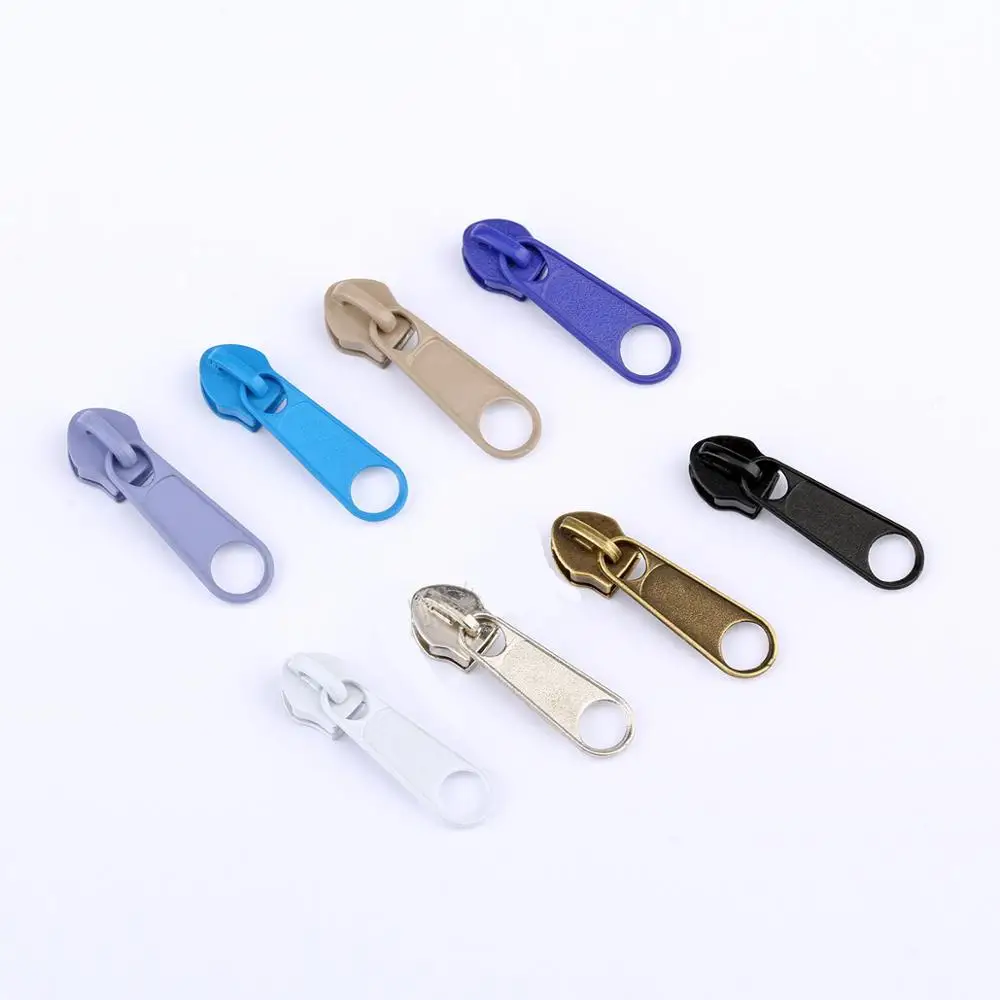 30 штук 5# Металлическая застежка-молния Скользящий замок Нейлоновая катушка DIY Головка с курком Замена Ремонтный комплект Одежда Сумка Чемодан Фурнитура на молнии.