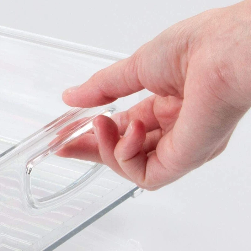 

Plastic Kitchen Pantry, Cabinet, Refrigerator Food Storage Organizer Bin Basket with Handles-Organizer for Fruit