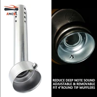 1 pcs universal 48mm motorcycle angled exhaust insert baffle end can db killer silencer muffler elbow 172mm length