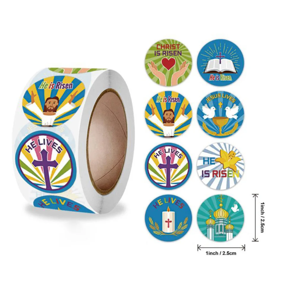 

6 Rolls of Fashionable Label Stickers Creative Gift Tags Bag Tags Stickers