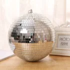 1 шт. диаметр 20 см зеркальный шар, светоотражающие декоративные шары, диско-бар, Свадебный стеклянный шар, украшение для торта, белый