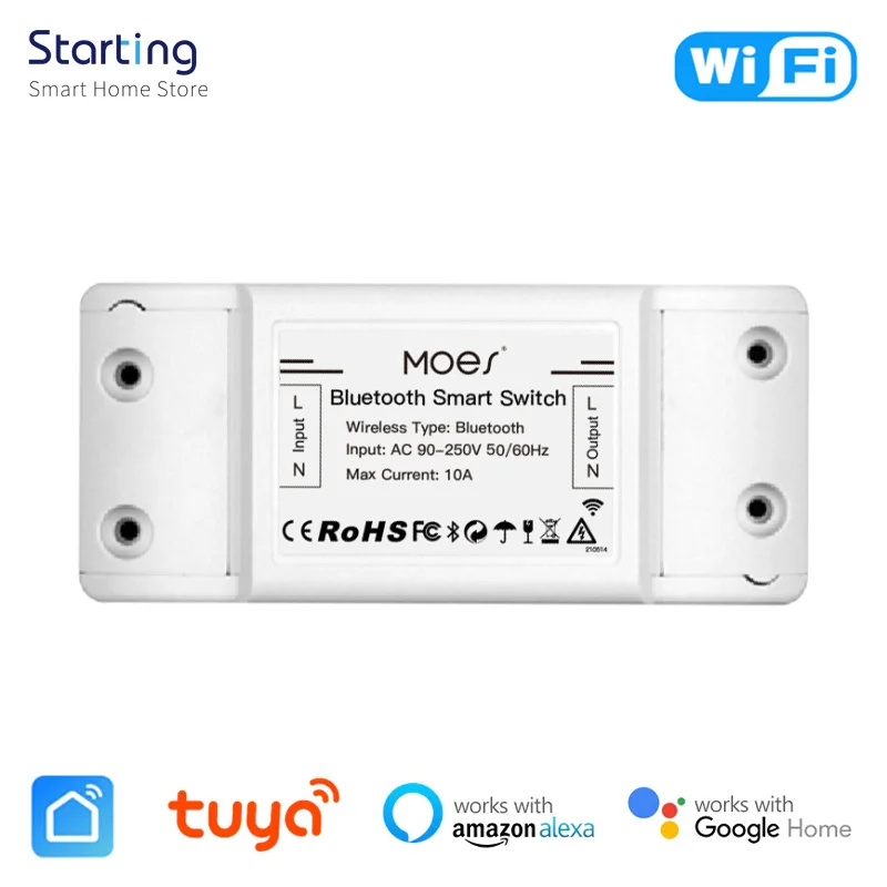 

Tuya Bluetooth Smart Switch Relay Module Single Point Control Sigmesh Wireless Remote Control Switch Support Alexa Google Home
