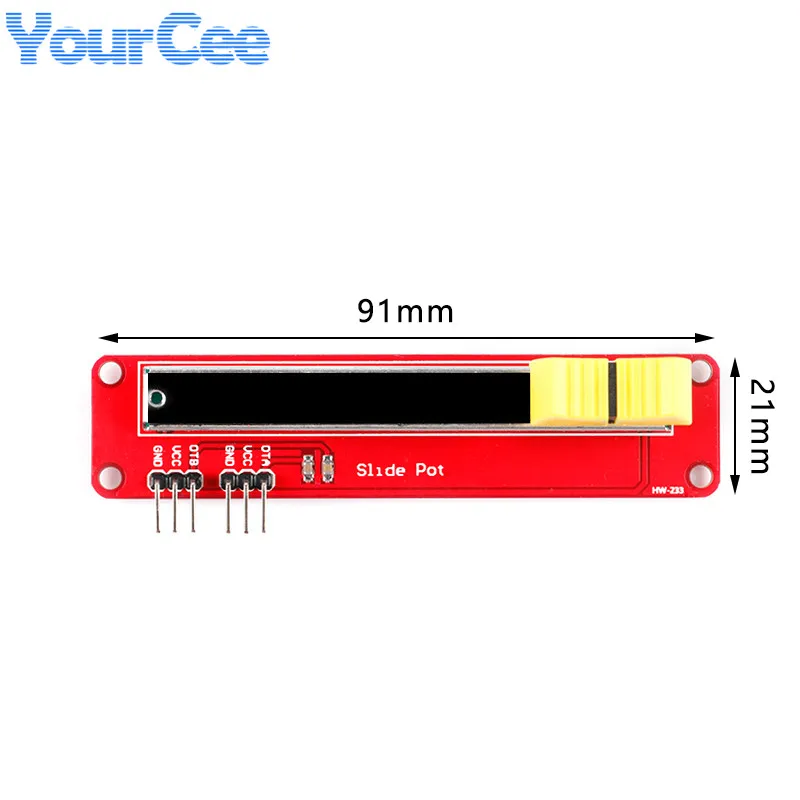 Скользящий потенциометр 10K Линейный модуль с двойным выходом для электронного