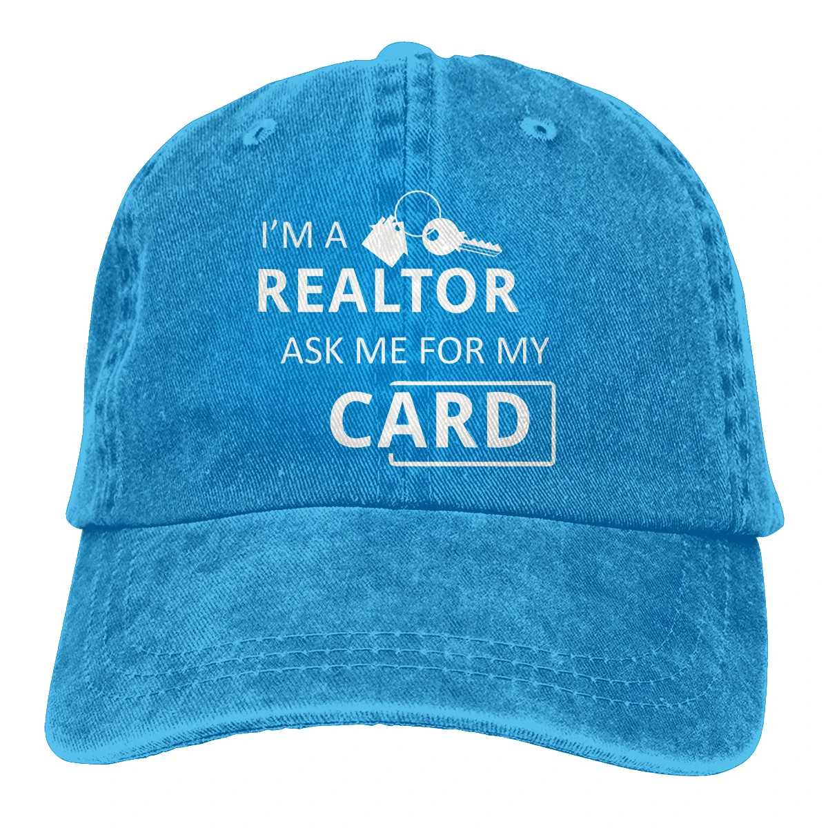 

I'm A Realtor Ask man's womens Retro Washed Cowboy hat Trucker Hat
