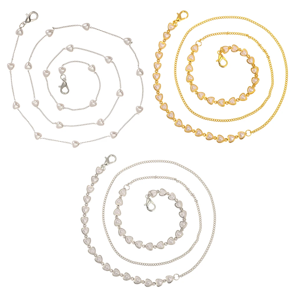 

Heart Pearl Glasses Chain Holder Necklace Sunglasses Lanyard Non-slip Reading Glasses anit-lost Strap Eyewear Cords for Women