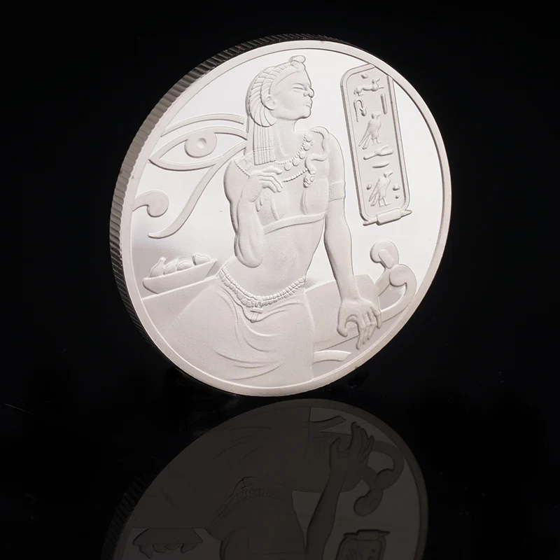 Посеребренные памятные монеты из древнего Египта египетская королева пирамида