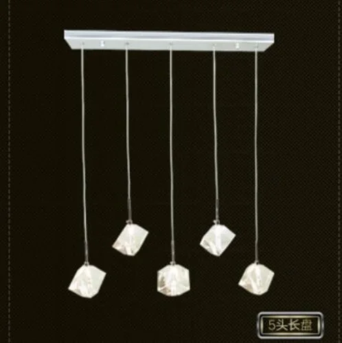 

Home Transparent Crystal LED Dining Room Bar Pendant Light Modern Fashion Lamps For Home Living Room Simple Creative