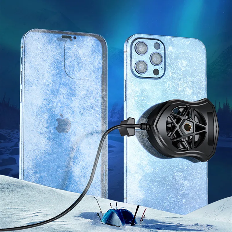 

Universal Mini Mobile Phone Cooling Fan Radiator Turbo Hurricane Game Cooler Cell Phone Cool Heat Sink For IPhone/Samsung/Xiaomi