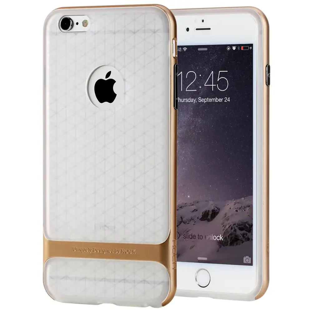 Для iphone 6 6s plus 5,5 чехол с рамкой, чехол на заднюю панель, роскошный чехол, Rock royce tpu+ pc Прозрачный чехол для iphone 6 6s plus, чехол