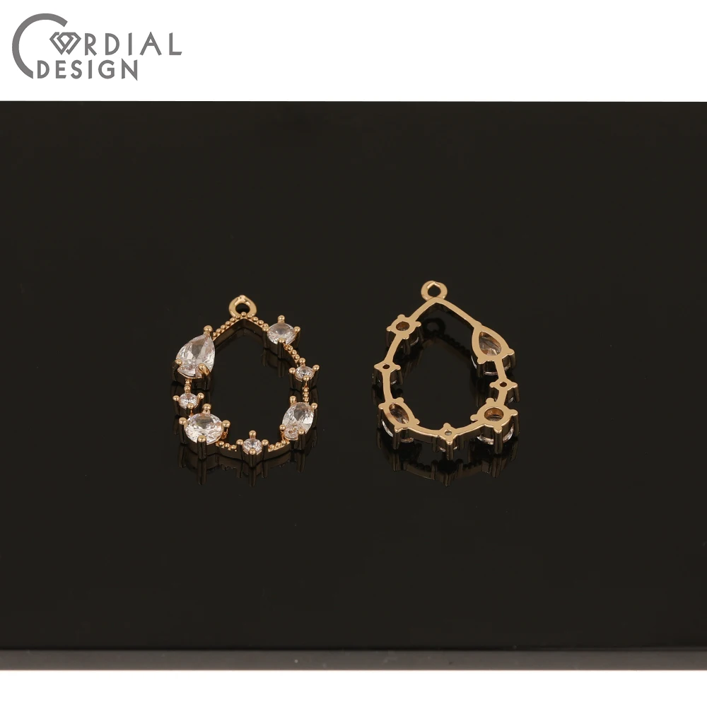 

Cordial Design 50Pcs 16*25MM Jewelry Findings & Components/Earrings Making/CZ Charms/Hand Made/DIY Pendant/Earrings Accessories