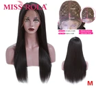 Парик Miss Rola из прямых бразильских волос, 13x5x1, парики на сетке, 100% натуральные волосы, парики без повреждений, доступны в наличии 8-26 дюймов, предварительно выщипанный парик