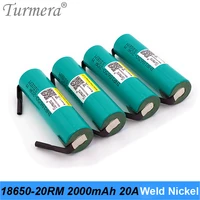 18650 2000mah 20a battery inr18650 20rm 3 6v soldering nickel for vacuum cleaner battery and tool screwdriver shrika use turmera