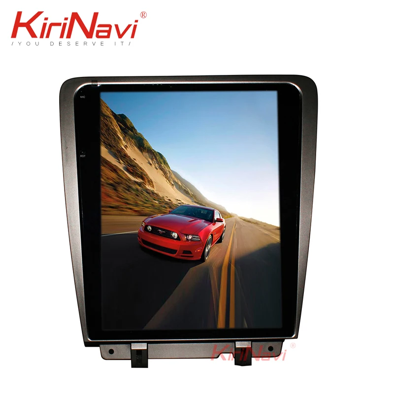 KiriNavi вертикальный экран Tesla style 12,1 ''Android 8,1 Автомобильный мультимедийный Dvd навигатор для Ford Mustang автомобильный Радио gps 2010