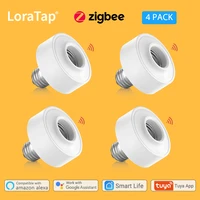 loratap tuya zigbee 3 0 lamp holder e27e26 bulb smart home google alexa echo remote control work with assistant zigbee2mqtt diy