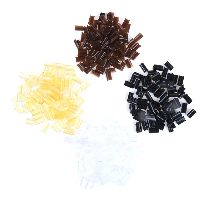 

100pcs U Shape Keratin Glue Nail Tip For Hair Extensions 3 Colors
