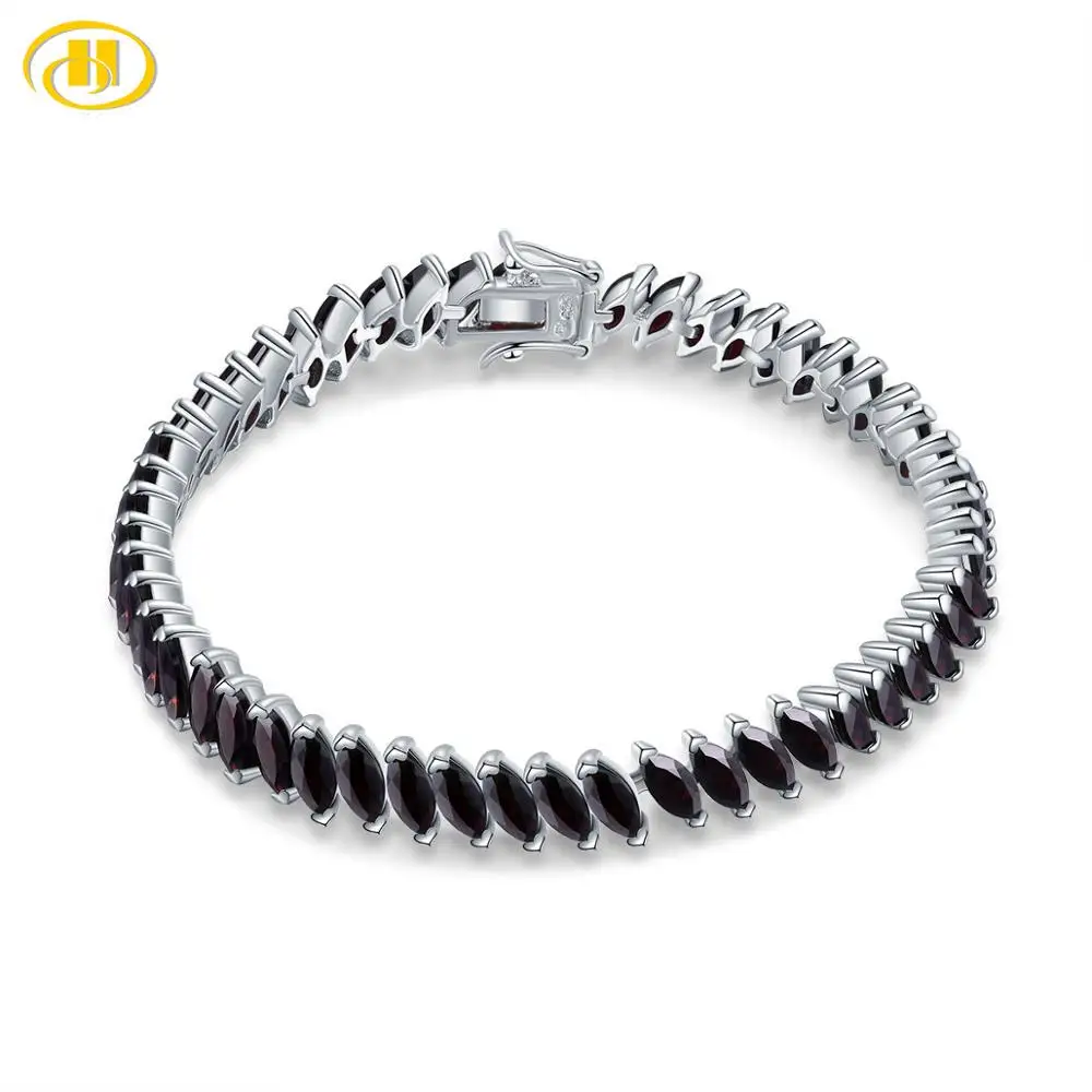 Женский браслет из серебра 925 пробы с натуральными драгоценными камнями|Гибкие и