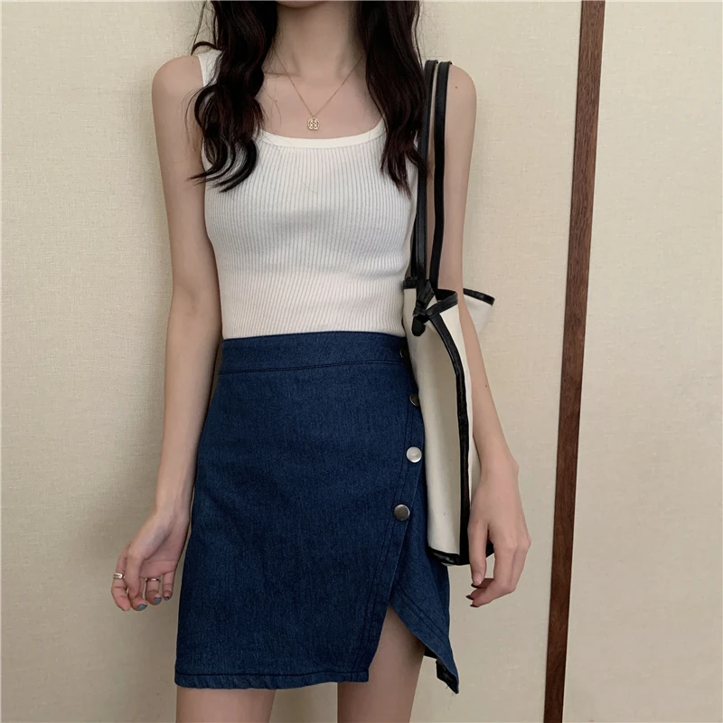 Женские майки Сексуальные облегающие повседневные женские однотонные топы без