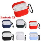 Чехол funda для Honor X1 с крючком для Huawei honor X 1, однотонный силиконовый чехол для беспроводных Bluetooth наушников, чехол для honor X 1