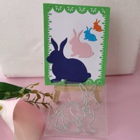 new 3pcs easter bunny metal cutting mould diy scrapbook photo album decoration embossed card process template new style