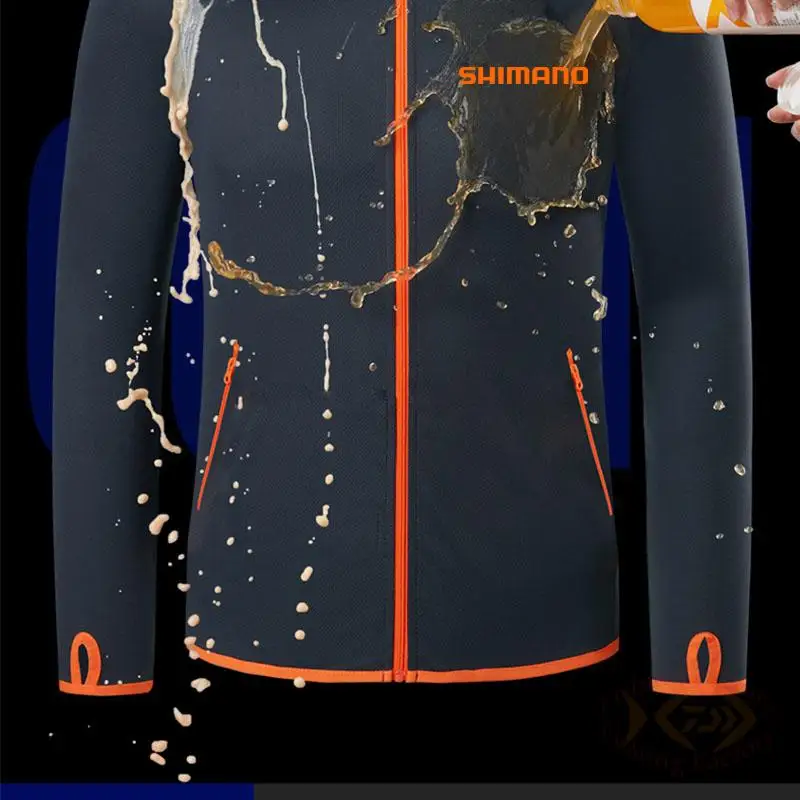

Shimanos Fishing Clothing Breathable Outdoor Hoodie Waterproof Fishing Shirt Solid Full Sleeve Thin Quick Drying Fishing Clothes