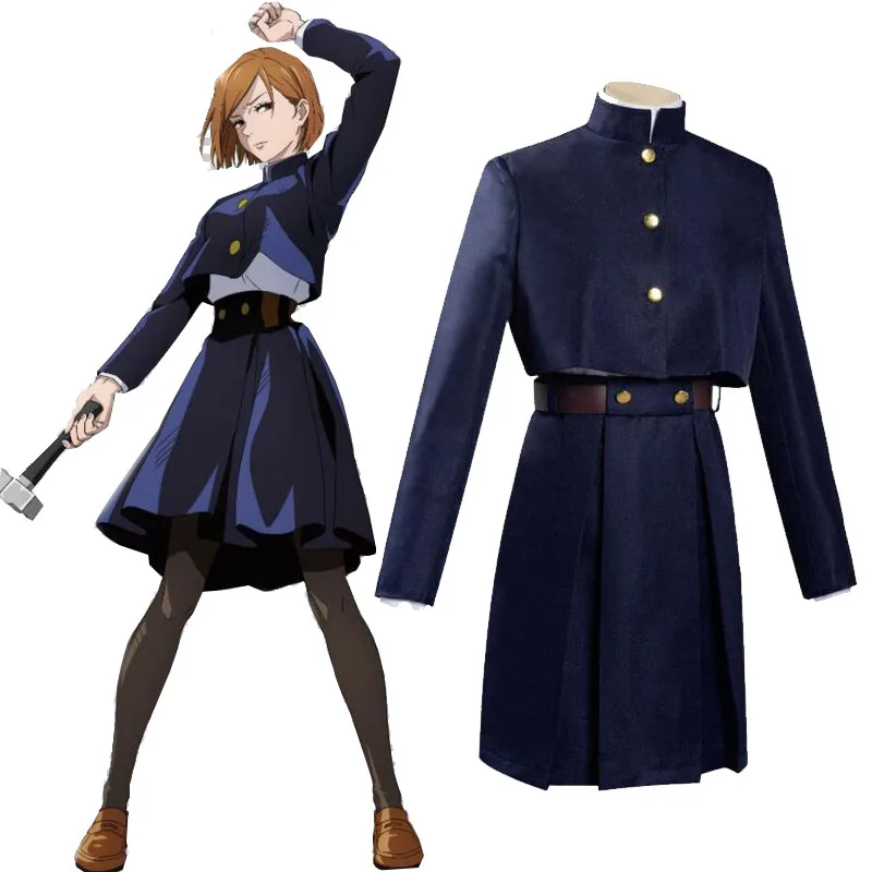 

Anime Costumes Jujutsu Kaisen Itadori Yuji Cosplay Costume Kugisaki Nobara Wigs Fushiguro Megumi Uniform Set and Headwear