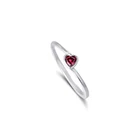 Кольцо CKK женское из серебра 100% пробы, с изгибом красного сердца, 925