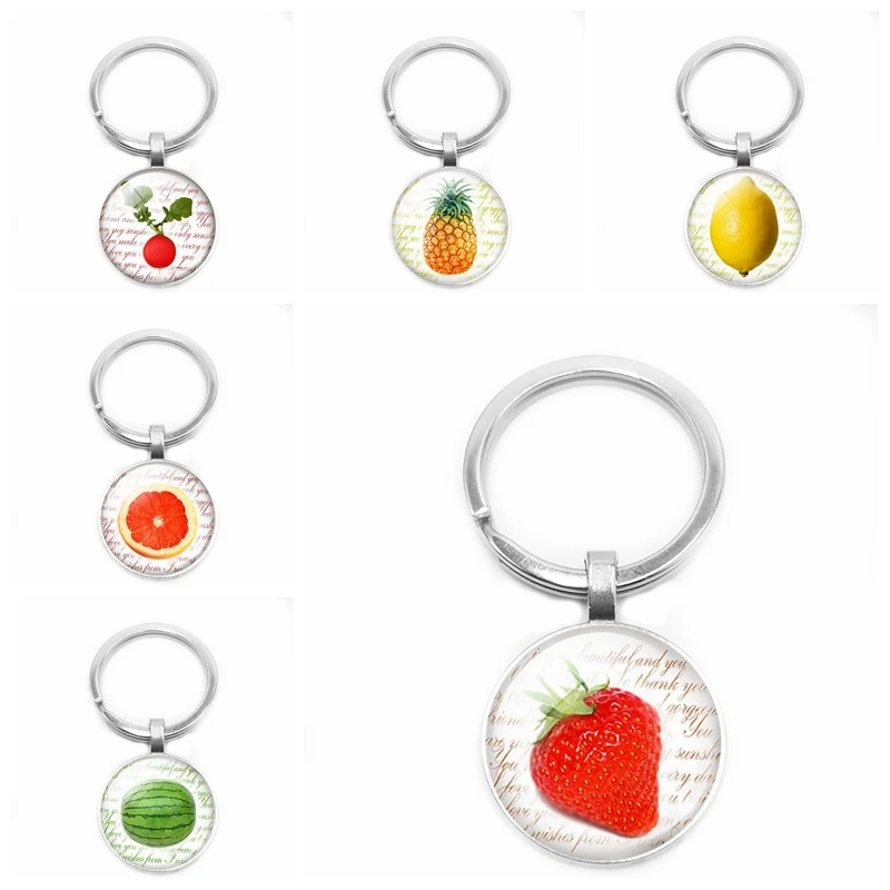 Новинка 2020 Лидер продаж модный персональный брелок из серий фруктов клубника